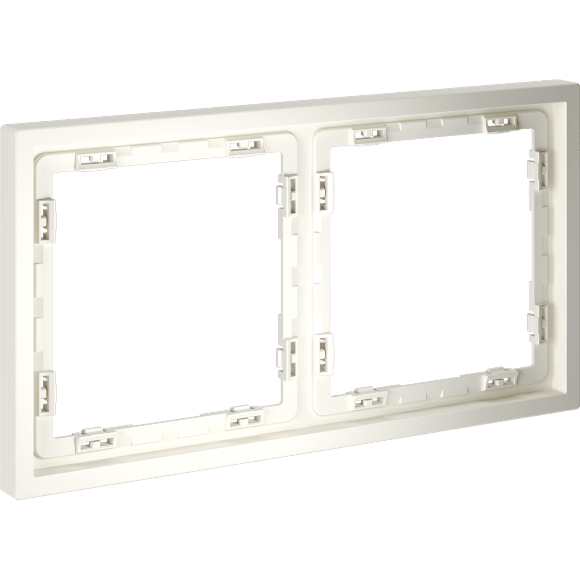 VLS100213 Рамка пластиковая для электрических изделий бежевого цвета VOLTUM серии S70 на 2 пост (хлопок)