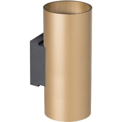 Бра Lightstar Rullo 204640 черно-золотое, настенный светильник цилиндр GU10 на 2 лампы, направленный свет вверх вниз