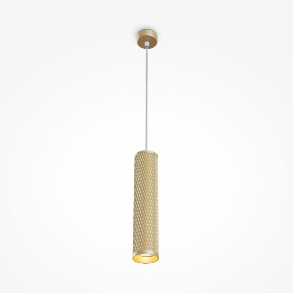 Подвесной светильник цилиндр Maytoni P038PL-01G Focus Design под лампу 1xGU10 50W