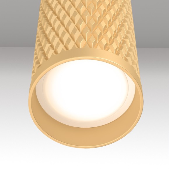 Подвесной светильник цилиндр Maytoni P038PL-01G Focus Design под лампу 1xGU10 50W