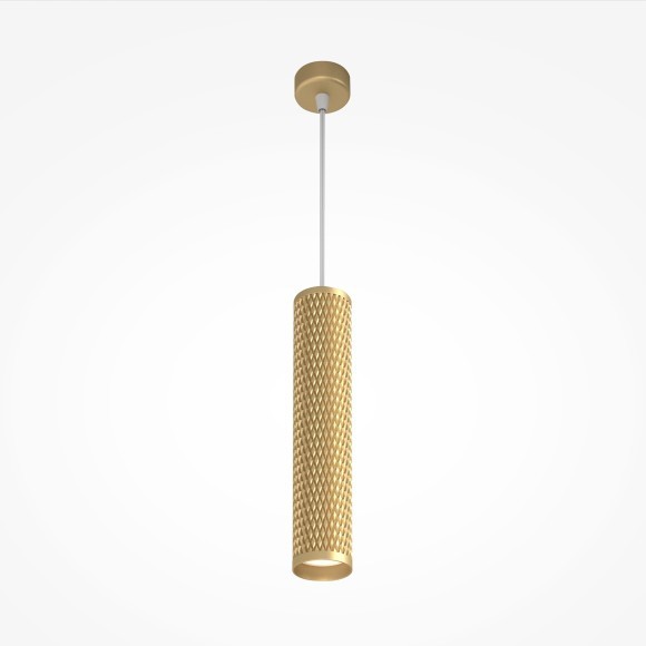 Подвесной светильник цилиндр Maytoni P038PL-01G Focus Design под лампу 1xGU10 50W