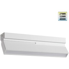 Novotech EOS 359769 Белый накладной поворотный светодиодный светильник книжка, шириной 20см, с матовым белым рассеивателем, CCT перекл. цветовой температуры на драйвере, LED 12Вт 653Лм CRI90 120° 2700;3200;4000К IP20 220В, коэф. пультсации < 1%