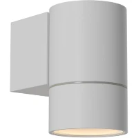 Favourite Bonum 4794-1W Белый уличный настенный светильник, фасадный спот цилиндр со светом в одну сторону, D95xW60xH95, под сменную лампу GU10 макс. 35Вт, IP65, 220В