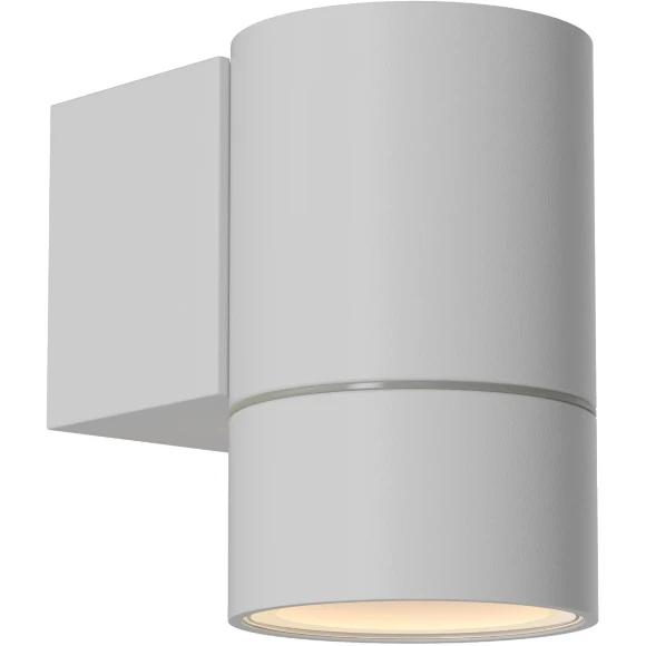 Favourite Bonum 4794-1W Белый уличный настенный светильник, фасадный спот цилиндр со светом в одну сторону, D95xW60xH95, под сменную лампу GU10 макс. 35Вт, IP65, 220В