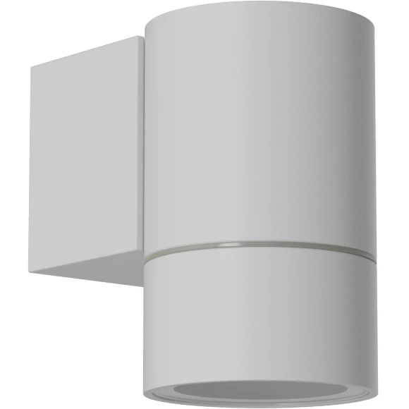 Favourite Bonum 4794-1W Белый уличный настенный светильник, фасадный спот цилиндр со светом в одну сторону, D95xW60xH95, под сменную лампу GU10 макс. 35Вт, IP65, 220В