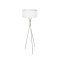 95539 FONDACHELLI Торшер напольный с ножным выключателем, 1xE27 60Вт, никель/белый, ткань
