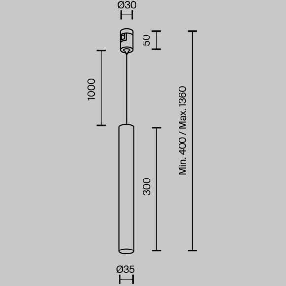 Трековый светильник Technical TR155-1-5W4K-B