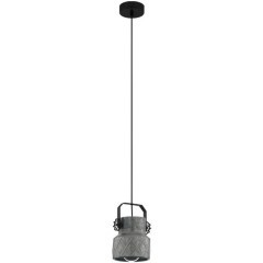 39854 Подвес HIlCOTT, 1х40W (E27), ?145, H1100, сталь, черный/сталь, оцинкованный