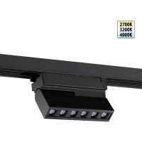 359735 PORT NT25 240 черный Светильник однофазный двухжильный трековый с переключ. цв. температуры IP20 LED 6W 180-265V 2700К/3200К/4000К EOS