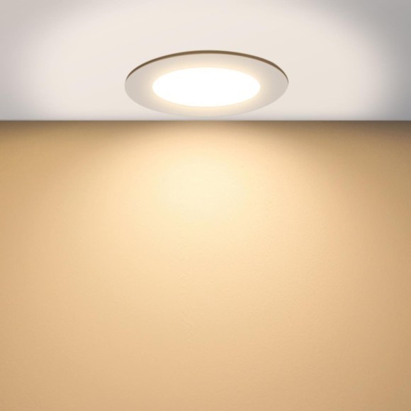 4645-1C, врезной светильник, D113xH30, cutout:D90, LEDx7W, 450LM/560LM/500LM, 3000K/4000K/6500K, IP44, CRI>80, beam angle:120, included