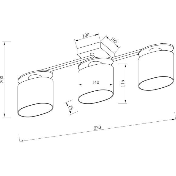 Люстра потолочная Freya FR5101-CL-03-CN Bice под лампы 3xE14 40W