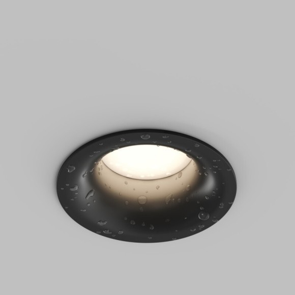 DK3124-BK Встраиваемый влагозащищенный черный светильник Denkirs KIBEK, IP65, под лампу GU5.3 или LED модуль макс. 15 Вт