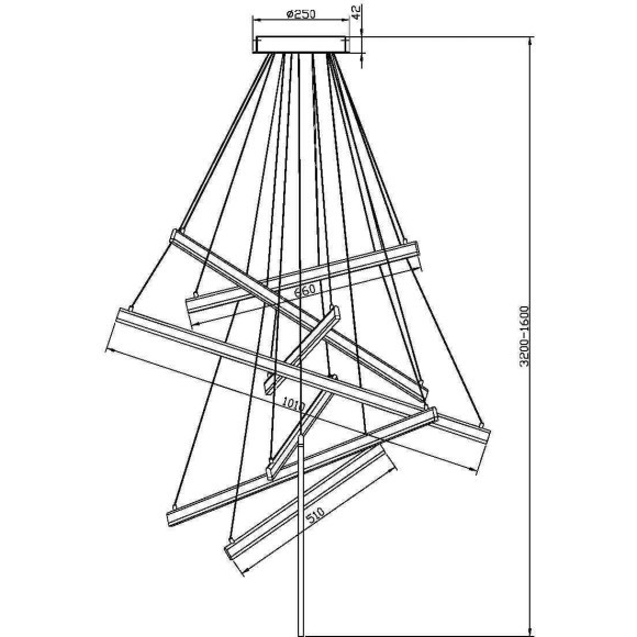 Подвесной светильник Maytoni MOD016PL-L96BK