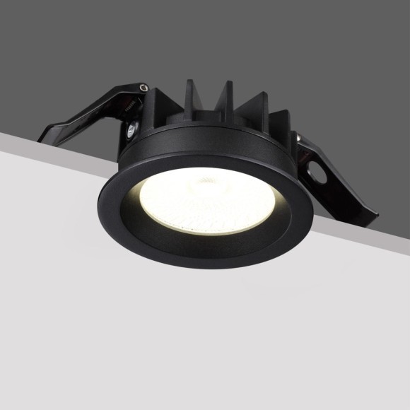 359841 Черный встраиваемый светильник с переключателем цв. температуры и угла рассеивания 40 и 120° IP44 10W CRI90 UGR<16 2700-3200-4000К Novotech RAYN