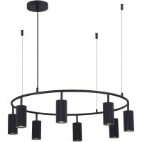 SL1213.403.08 Светильник подвесной ST-Luce Черный/Черный GU10 8*5W 4000K KENDO