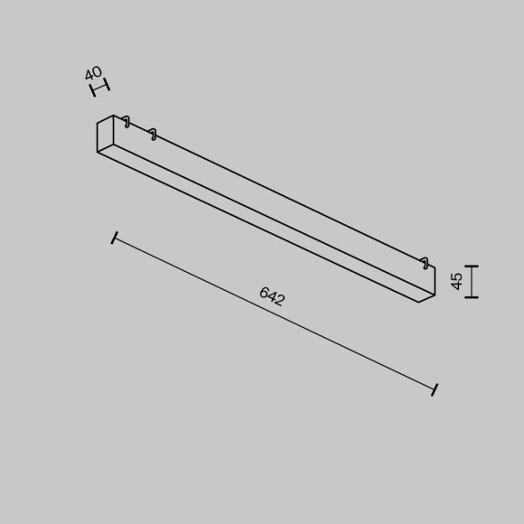 Светильник светодиодный на текстильный шинопровод Maytoni Parity TR129B-24W4K-B 1250лм 24Вт CRI90
