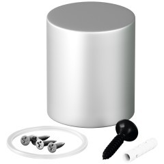 Торцевая металлическая заглушка Nemo D25 серебро 20316