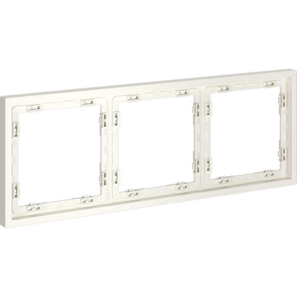 VLS100313 Рамка пластиковая для электрических изделий бежевого цвета VOLTUM серии S70 на 3 поста (хлопок)