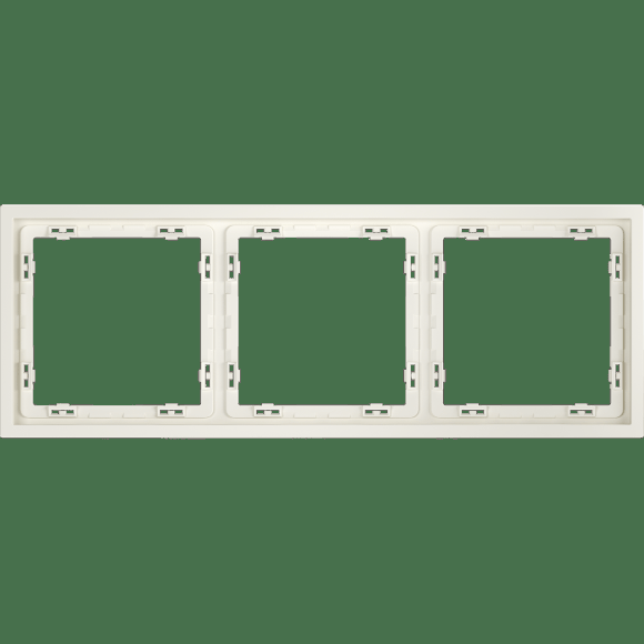 VLS100313 Рамка пластиковая для электрических изделий бежевого цвета VOLTUM серии S70 на 3 поста (хлопок)