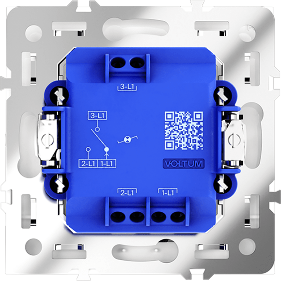 VLS020106 Выключатель встраиваемый двухклавишный титанового цвета 10А (2200 Ватт) VOLTUM S70 (титан)