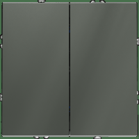 VLS020106 Выключатель встраиваемый двухклавишный титанового цвета 10А (2200 Ватт) VOLTUM S70 (титан)