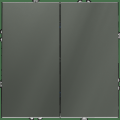 VLS020106 Выключатель встраиваемый двухклавишный титанового цвета 10А (2200 Ватт) VOLTUM S70 (титан)