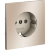 VLSM000710 Накладка для розетки металлическая с заземлением и защитными шторками платинового цвета VOLTUM S70 Metal (платина)