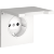 VLS000802 Накладка для розетки с заземлением, защитными шторками и защитной крышкой белого матового цвета VOLTUM S70 (белый матовый)