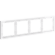 VLS100401 Рамка пластиковая для электрических изделий белого цвета VOLTUM серии S70 на 4 поста (белый глянцевый)