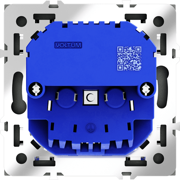 VLS040507 Розетка встраиваемая с заземлением и защитными шторками и с двумя USB зарядками Type-А и Type-C. Ток 16 Ампер (3500 Ватт) графитового цвета VOLTUM S70 (графит)
