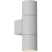 Favourite Bonum 4794-2W Белый уличный настенный светильник, фасадный спот цилиндр со светом в обе стороны, D95xW60xH195, под сменные лампы GU10 2шт макс. 35Вт, IP65, 220В