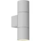 Favourite Bonum 4794-2W Белый уличный настенный светильник, фасадный спот цилиндр со светом в обе стороны, D95xW60xH195, под сменные лампы GU10 2шт макс. 35Вт, IP65, 220В