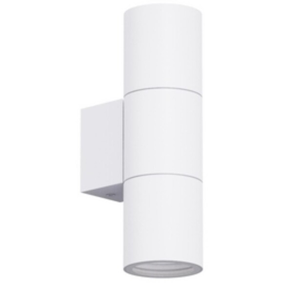 Favourite Bonum 4794-2W Белый уличный настенный светильник, фасадный спот цилиндр со светом в обе стороны, D95xW60xH195, под сменные лампы GU10 2шт макс. 35Вт, IP65, 220В