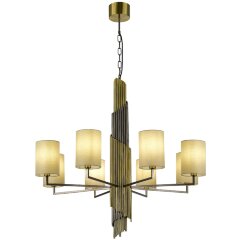 SL1638.303.08 Светильник подвесной ST-Luce Латунь/Серый E14 8*42W GLORIA SL1638.303.08 Светильник подвесной ST-Luce Латунь/Серый E14 8*42W GLORIA