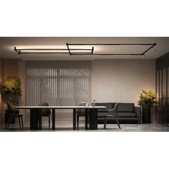 Arte Lamp Optima A7474PL-1BK Черный магнитный линейный светодиодный светильник, с возможностью диммирования по протоколу 0/1-10V, LED 20Вт 1100Лм 4000К CRI90 120° IP20 48В