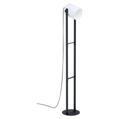 43429 Торшер HORNWOOD 1 с ножн. выкл., 1х28W (E27), L215, H1395, осн.?230, сталь, дерево, черный/тек