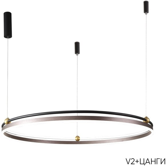 Люстра Crystal Lux FERNANDO SP88W LED COFFEE/BLACK 0620/301N