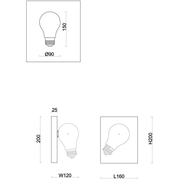 Настенный светильник (бра) Freya FR5372WL-01BS