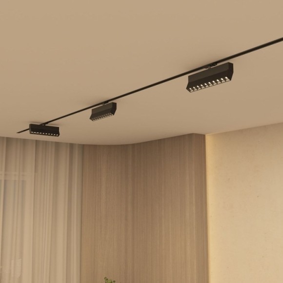 Однофазный двужильный светодиодный трековый светильник Denkirs DK6636-BK Edder 3000К 1560Лм CRI90+ 24° 20Вт