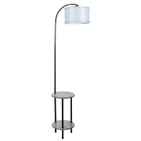 Торшер со столиком Arte Lamp A4055PN-1BK COMBO под лампу 1xE27 60W