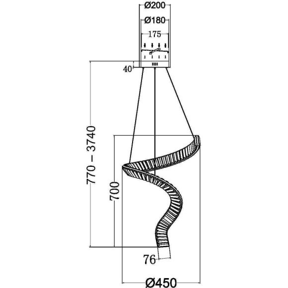 Подвесной светильник Maytoni P097PL-L48BS3K