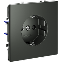 VLS040206 Розетка встраиваемая с заземлением и защитными шторками максимальный ток 16 Ампер (3500 Ватт) титанового цвета VOLTUM S70 (титан)