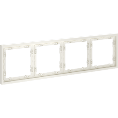VLS100413 Рамка пластиковая для электрических изделий бежевого цвета VOLTUM серии S70 на 4 поста (хлопок)