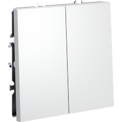 VLS020302 Проходной выключатель (переключатель) двухклавишный встраиваемый белого матового цвета 10А (2200 Ватт) VOLTUM S70 (белый матовый) VLS020302 Проходной выключатель (переключатель) двухклавишный встраиваемый белого матового цвета 10А (2200 Ватт) VOLTUM S70 (белый матовый)