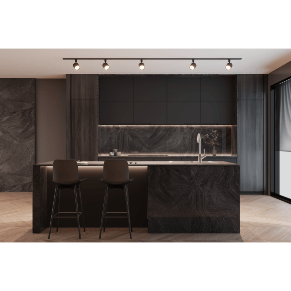 Crystal Lux CLT 0.31 020 BK 1409/069 Черный однофазный двужильный светильник под сменную лампу GX53 макс 50Вт, матовый металл, поворотный, 105x80мм, IP20, 220V