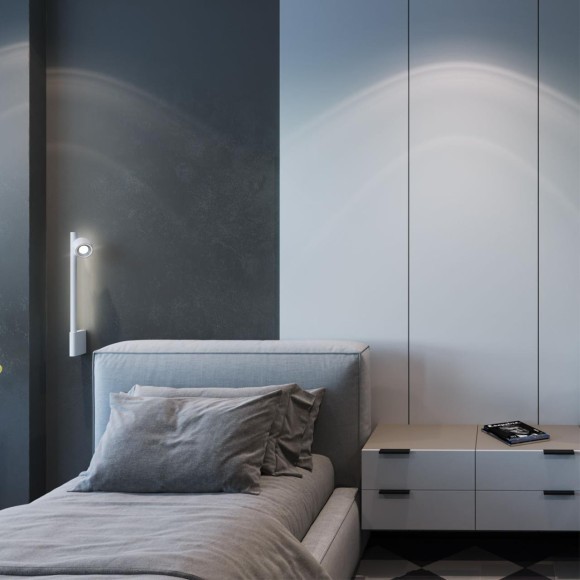 359312 OVER NT24 000 белый Светильник настенный диммируемый (выключатель) IP20 LED 7W+7W 4000K 220-240V FERMO