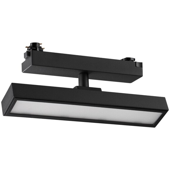 Novotech STRATUS 359777 Черный однофазный трехжильный трековый светодиодный светильник, линейный 20см, поворотный, CCT перекл. цветовой температуры, LED 12Вт 797Лм 2700;3200;4000К CRI90 105° IP20 220В, коэф. пульсации < 1%