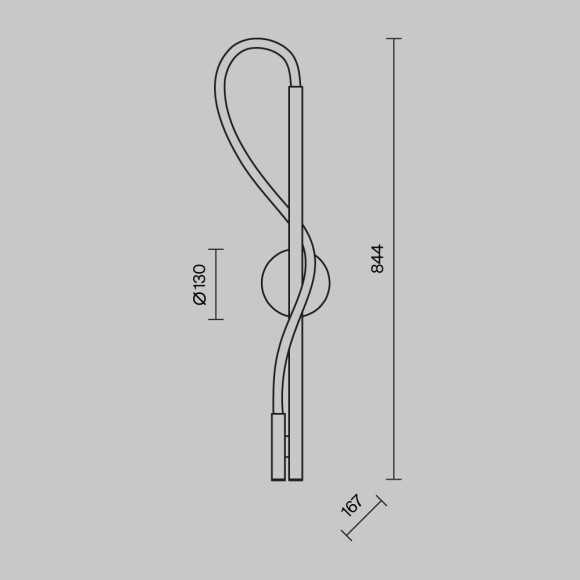 Бра Maytoni MOD166WL-L12G3K Tau светодиодная LED 13W