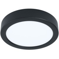 99233 Светодиодный накладной светильник FUEVA 5, 10,5W (LED), ?160, H28, 1350lm, 4000K, сталь, черный/