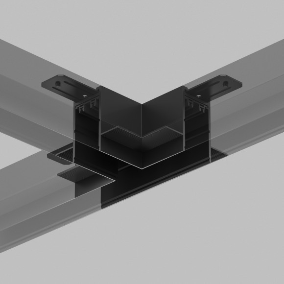 Соединитель T-образный для шинопровода в ГКЛ 12.5мм Smart 220V Denkirs TR2113-BK